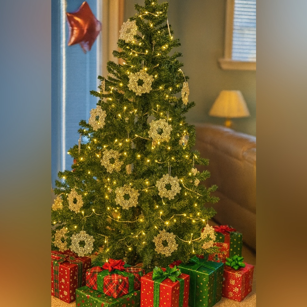 Festive Gold Holiday String Lights